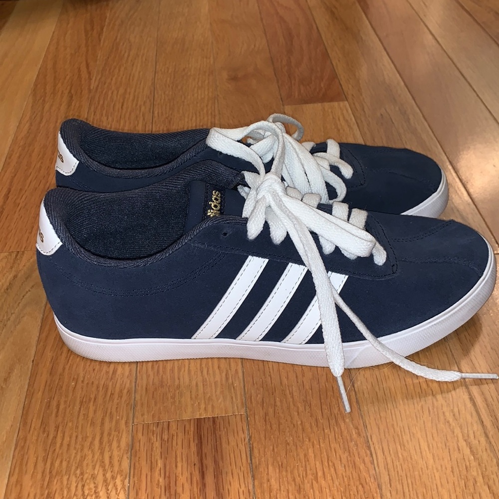 Navy Adidas sneakers